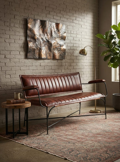 Hudson Leather Bench Sofa