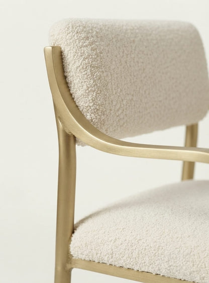Lunara Bouclé Accent Dining Chair