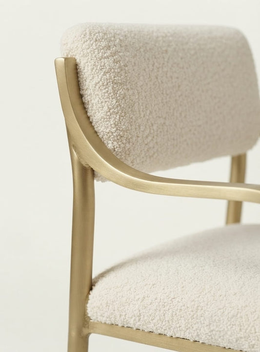 Lunara Bouclé Accent Dining Chair