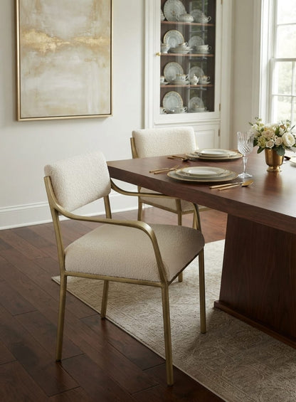 Lunara Bouclé Accent Dining Chair