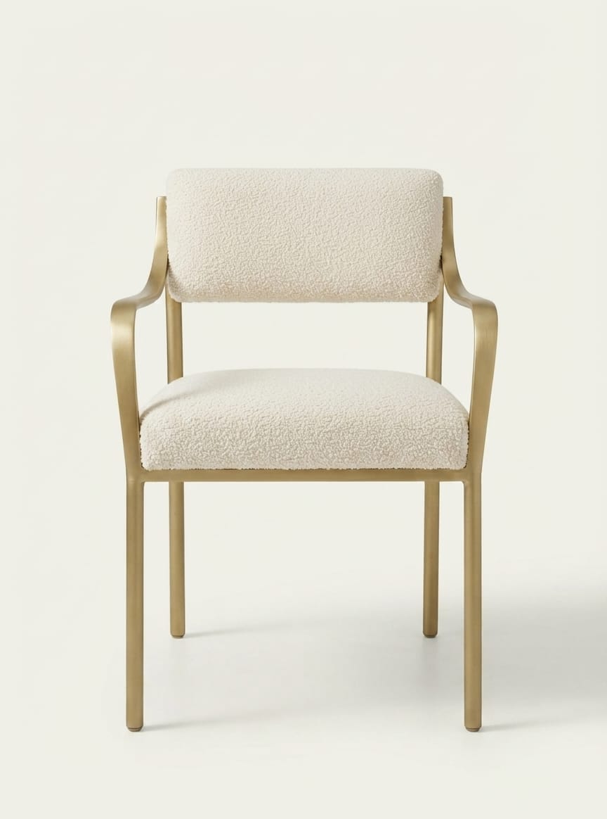 Lunara Bouclé Accent Dining Chair