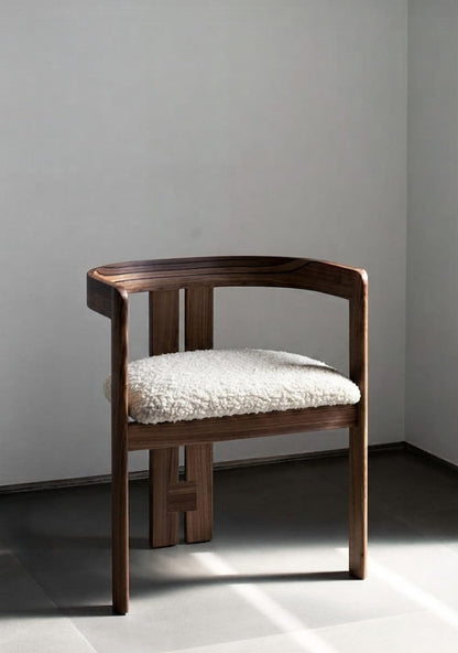 Walden Curved Wooden Accent Dining Chair