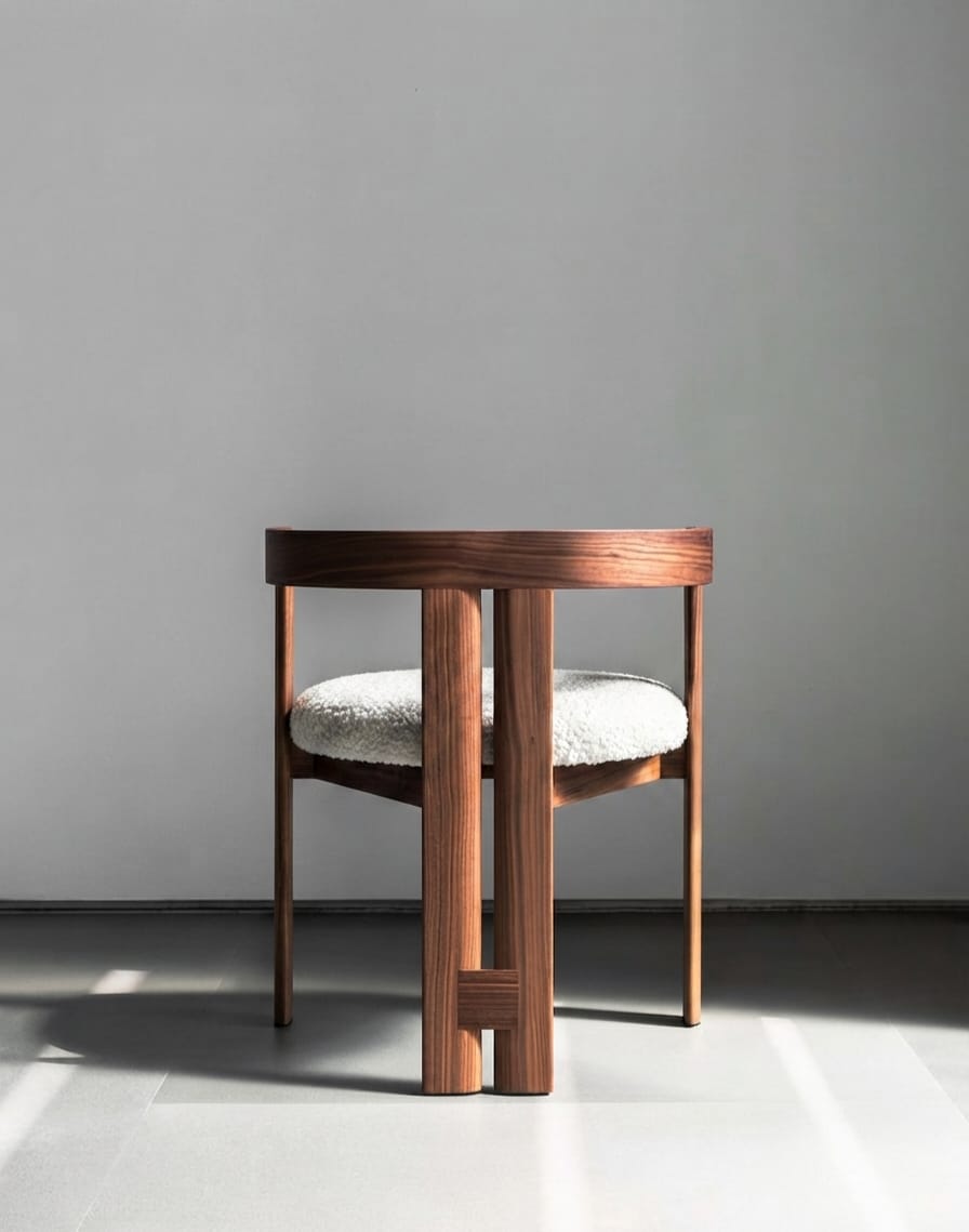 Walden Curved Wooden Accent Dining Chair