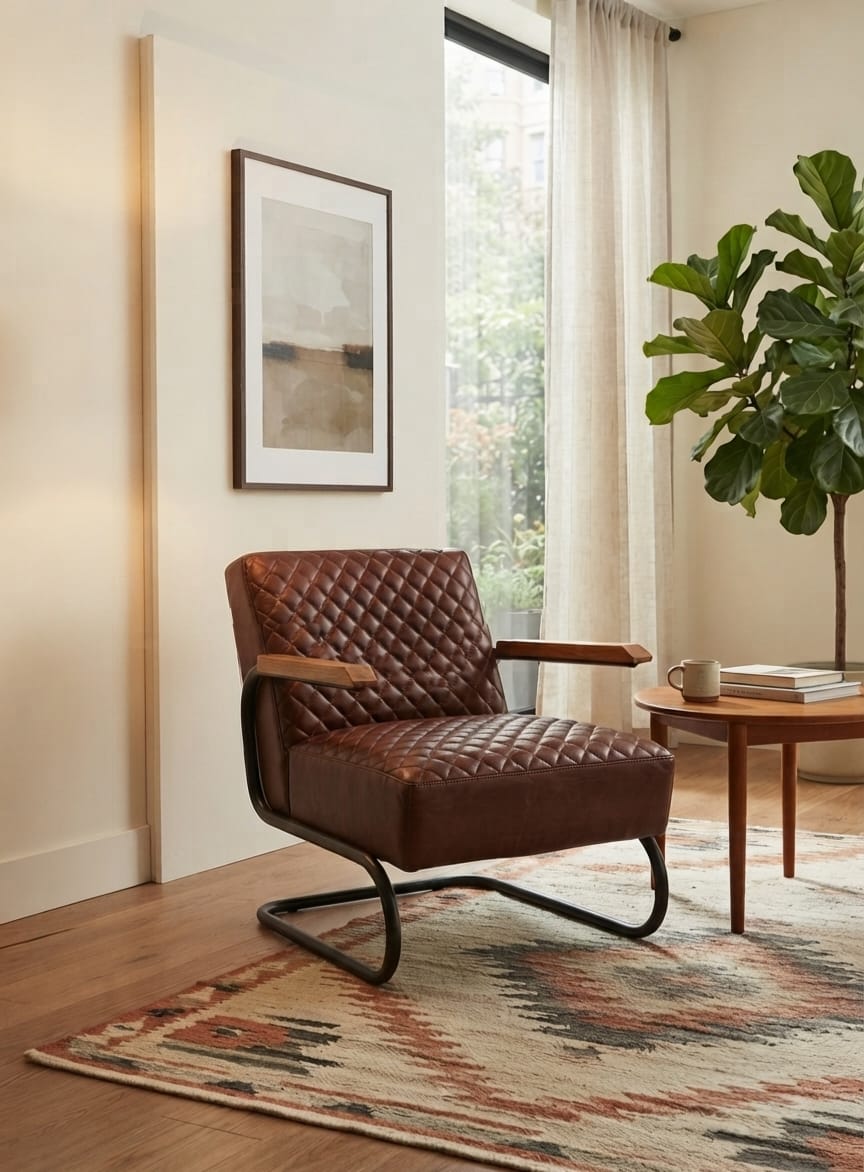 Aurelio Heritage Leather Lounge Chair
