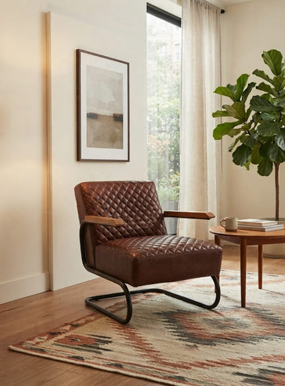Aurelio Heritage Leather Lounge Chair