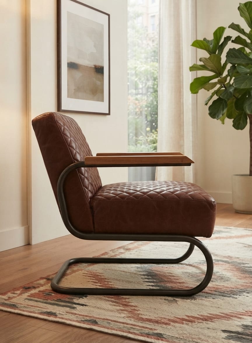 Aurelio Heritage Leather Lounge Chair