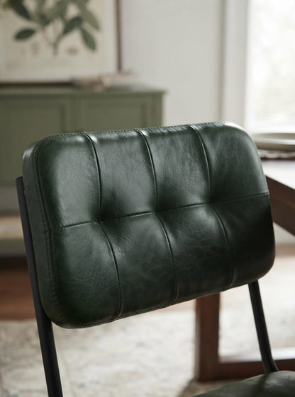 Verde Tuft Leather Dining Chair