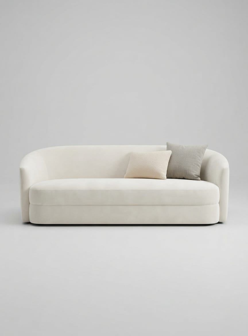 Lunelle Curved Three Seater Sofa
