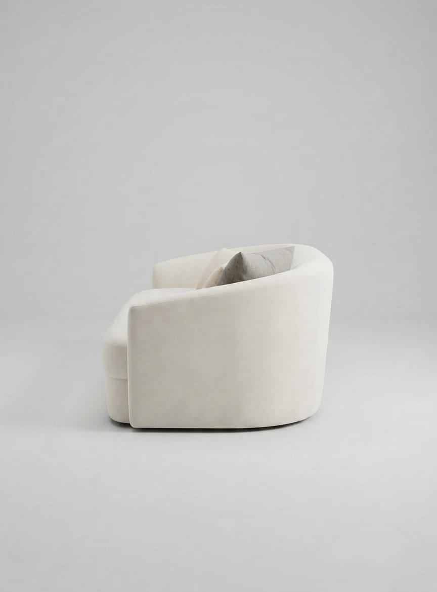 Lunelle Curved Three Seater Sofa