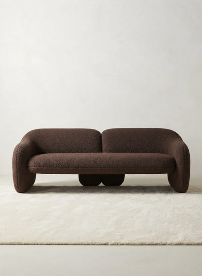 Noir Bouclé Three Seater Sofa