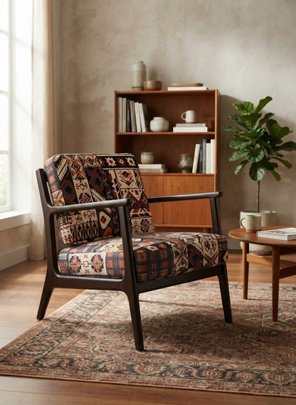 Bohemian Heritage Solid Wood Lounge Armchair