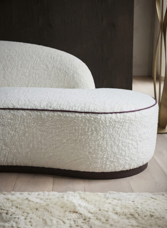 Solstice Modern Bouclé Curved 2 Seater Sofa