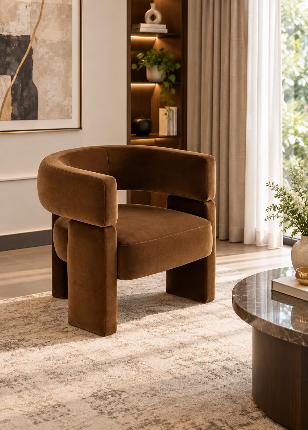 Luxury Truffle Horizon Tub Chair
