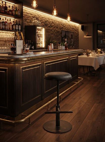Modern Chair Bar Stools with Metal Base