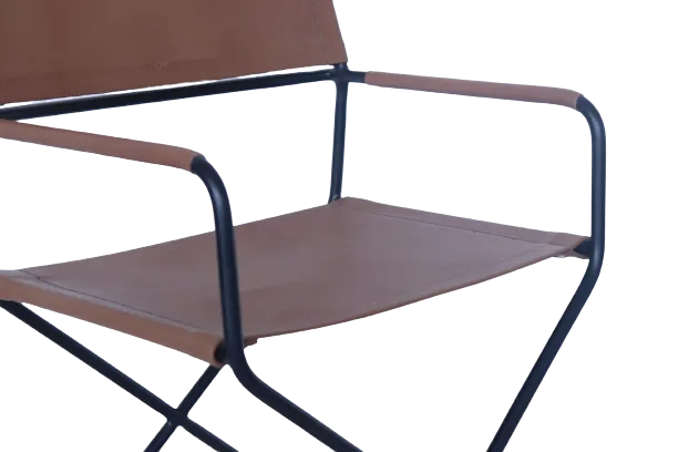 Iron and Leather  Director Chair